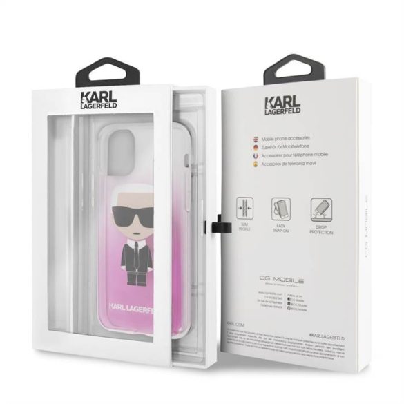 Apple iPhone 11 Pro Max KARL LAGERFELD KLHCN65TRDFKPI TPU Hátlap - Rózsaszín