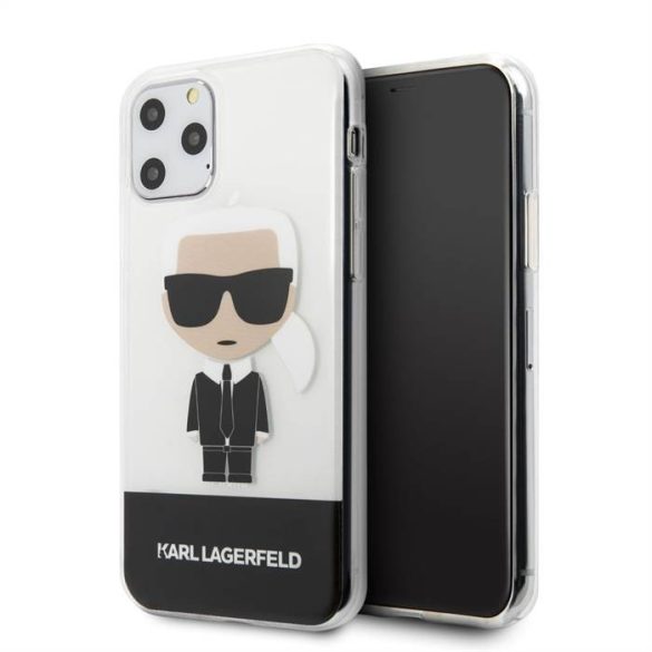 Apple iPhone 11 Pro KARL LAGERFELD KLHCN58TPUTRIC TPU Hátlap - Fekete