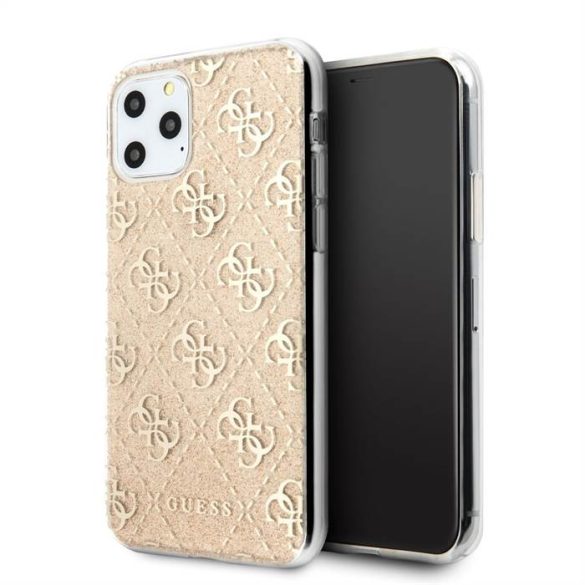 Apple iPhone 11 Pro GUESS GUHCN58PCU4GLGO Glitter TPU Hátlap - Arany