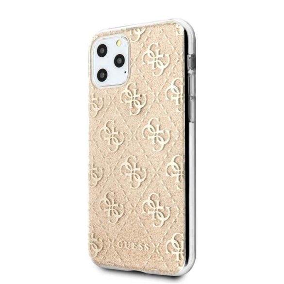 Apple iPhone 11 Pro GUESS GUHCN58PCU4GLGO Glitter TPU Hátlap - Arany