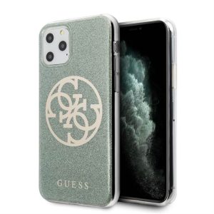 Apple iPhone 11 Pro GUESS GUHCN58PCUGLK Glitter TPU Hátlap - Khaki