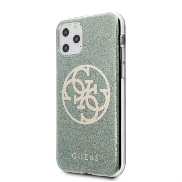 Apple iPhone 11 Pro GUESS GUHCN58PCUGLK Glitter TPU Hátlap - Khaki