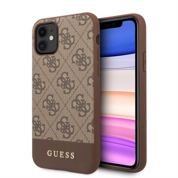 Apple iPhone 11 GUESS GUHCN61G4GLBR Hátlap - Barna