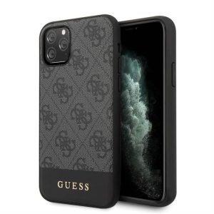 Apple iPhone 11 Pro Max GUESS GUHCN65G4GLGR Hátlap - Szürke