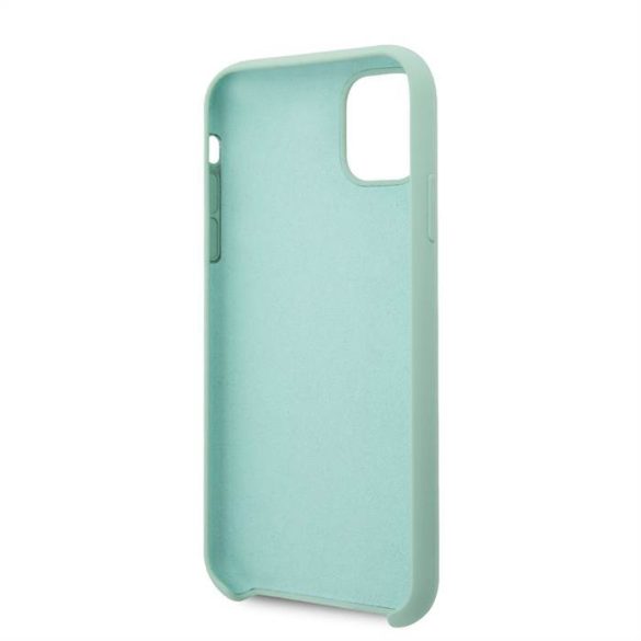 Apple iPhone 11 Pro Max GUESS GUHCN65LSLMGGR Liquid Silicon Hátlap - Menta