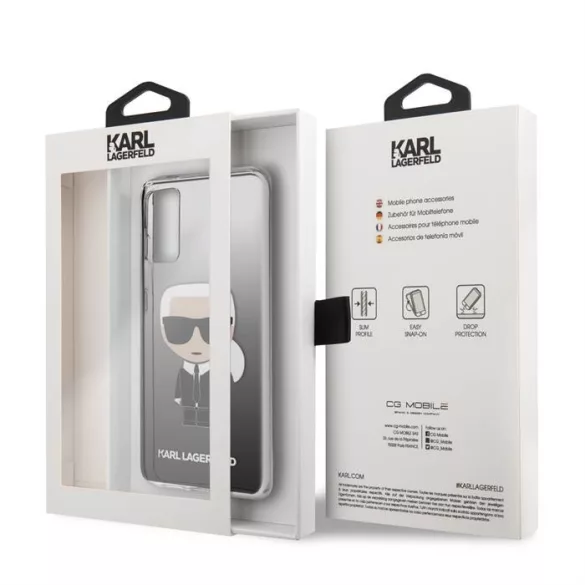 Samsung S20 Plus KARL LAGERFELD KLHCS67TRDFKBK TPU Hátlap - Fekete