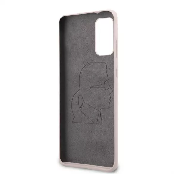 Samsung S20 Plus KARL LAGERFELD KLHCS67SLFKPI Liquid Silicon Hátlap - Rózsaszín