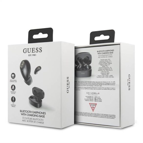 GUESS GUTWSJL4GBK Bluetooth 5.0 Headset - Fekete