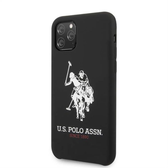 Apple iPhone 11 Pro U.S.Polo USHCN58SLHRBK Liquid Silicon Hátlap - Fekete