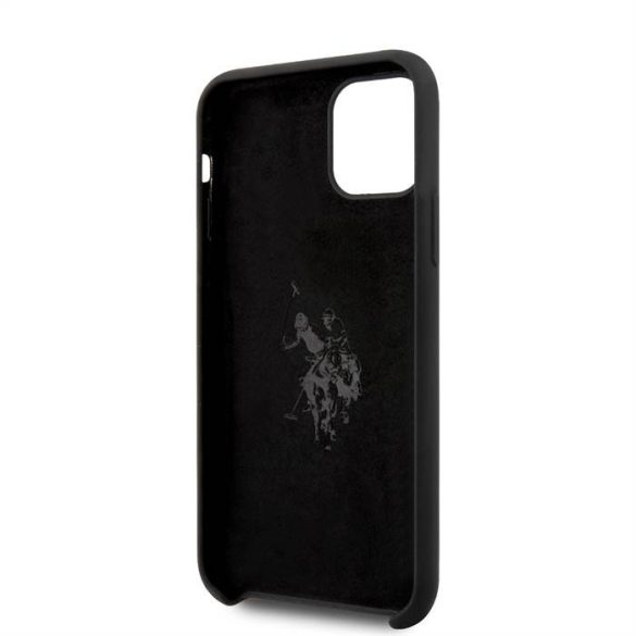 Apple iPhone 11 Pro U.S.Polo USHCN58SLHRBK Liquid Silicon Hátlap - Fekete