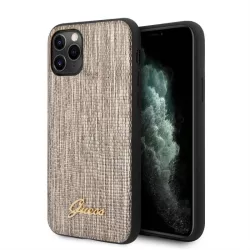   Apple iPhone 11 Pro Max GUESS GUHCN65PCUMLLIGO Hátlap - Arany
