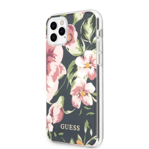 Apple iPhone 11 Pro Max GUESS GUHCN65IMLFL03 TPU Hátlap - Flower 3