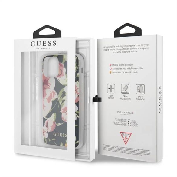 Apple iPhone 11 Pro Max GUESS GUHCN65IMLFL03 TPU Hátlap - Flower 3