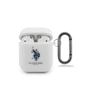 Apple Airpods 1/2 U.S.Polo USACA2TPUWH TPU Tartó - Fehér