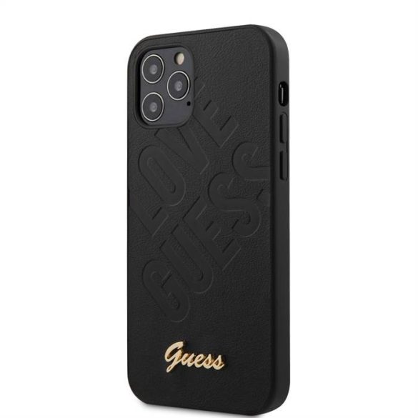 Apple iPhone 12 Mini GUESS GUHCP12SPUILGBK Hátlap - Fekete