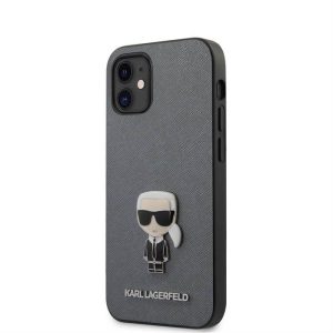 Apple iPhone 12 Mini KARL LAGERFELD KLHCP12SIKMSSL Hátlap - Ezüst