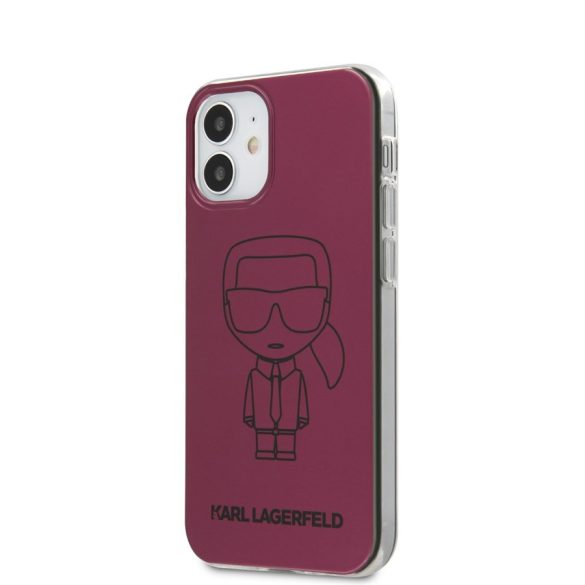 Apple iPhone 12 Mini KARL LAGERFELD KLHCP12SPCUMIKPI TPU Hátlap - Bordó