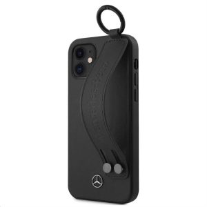 Apple iPhone 12 Mini Mercedes MEHCP12SLSSBK Bőr Hátlap - Fekete