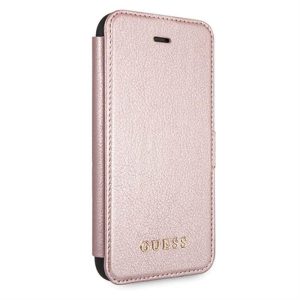 Apple iPhone 12/12 Pro GUESS GUFLBKSP12MIGLRG Könyvtok - Rose Gold