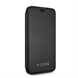   Apple iPhone 12 Mini GUESS GUFLBKSP12SIGLBK Könyvtok - Fekete
