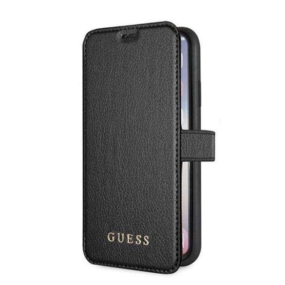 Apple iPhone 12 Mini GUESS GUFLBKSP12SIGLBK Könyvtok - Fekete