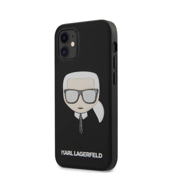 Apple iPhone 12 Mini KARL LAGERFELD KLHCP12SGLBK Hátlap - Fekete