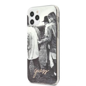 Apple iPhone 12/12 Pro GUESS GUHCP12M40GPVI TPU Hátlap - Fehér