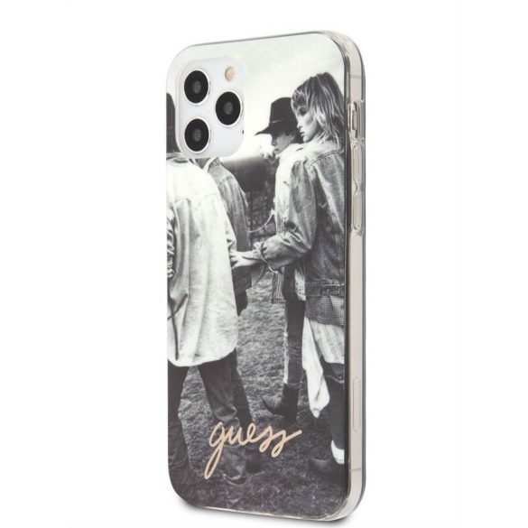 Apple iPhone 12/12 Pro GUESS GUHCP12M40GPVI TPU Hátlap - Fehér