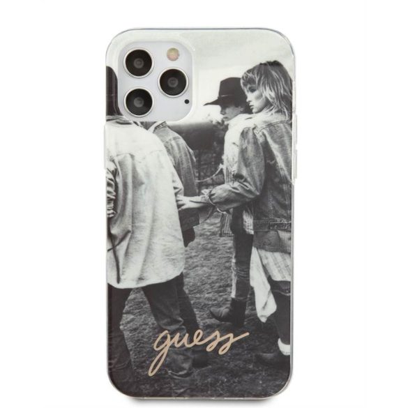 Apple iPhone 12/12 Pro GUESS GUHCP12M40GPVI TPU Hátlap - Fehér