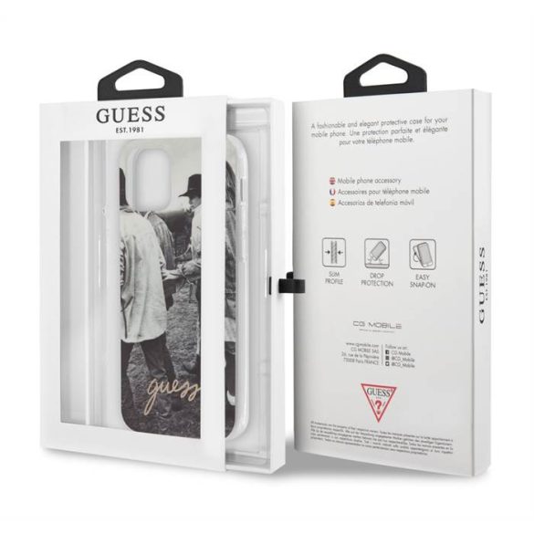 Apple iPhone 12/12 Pro GUESS GUHCP12M40GPVI TPU Hátlap - Fehér