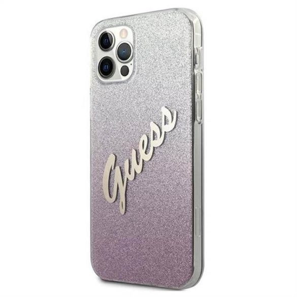 Apple iPhone 12/12 Pro GUESS GUHCNP12MPCUGLSPI Hátlap - Rózsaszín