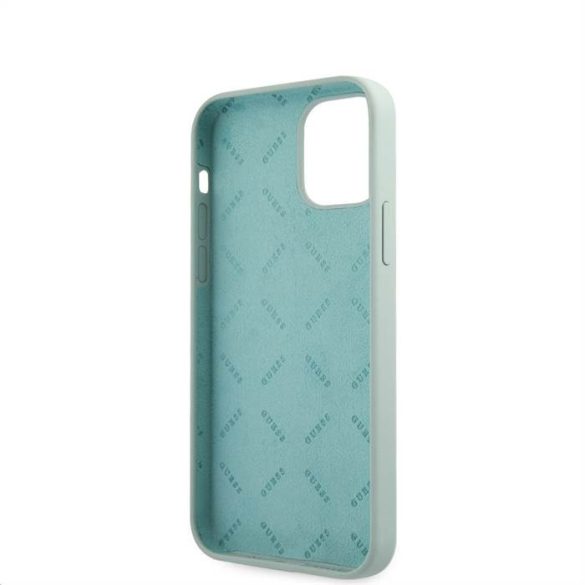 Apple iPhone 12 Mini GUESS GUHCP12SLSVSBF Liquid Silicon Hátlap - Világoskék