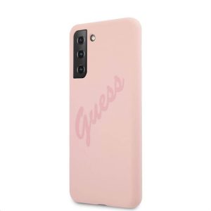 Samsung S21 Plus GUESS GUHCS21MLSVSPI Liquid Silicon Hátlap - Rózsaszín