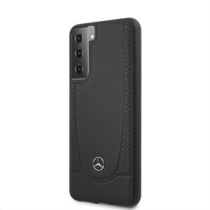 Samsung S21 Mercedes MEHCS21SARMBK Bőr Hátlap - Fekete