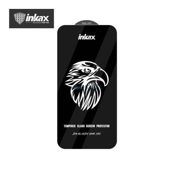 Apple iPhone 12/12 Pro Inkax GL-06 Anti-Peeping 2.5D Full Üvegfólia - Fekete
