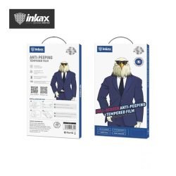   Apple iPhone 13/13 Pro/14 Inkax GL-06 Anti-Peeping 2.5D Full Üvegfólia - Fekete