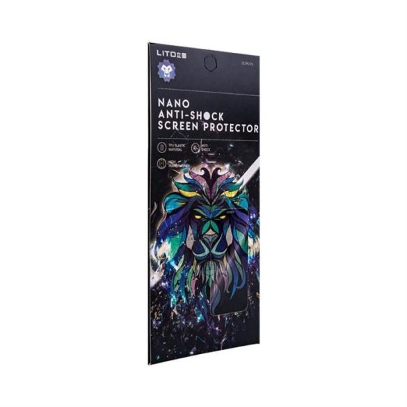 Samsung A8 Plus 2018 Lito 2.5D Flexibilis Nano Full Üvegfólia - Fekete