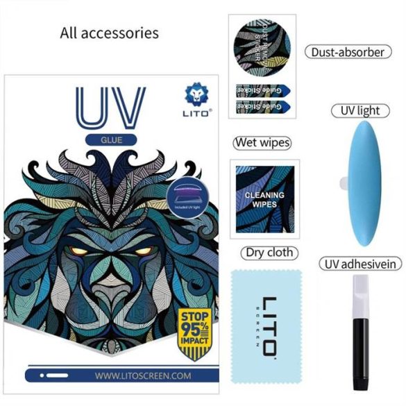 Samsung S8 Lito UV Liquid Glue 3D Üvegfólia  - Átlátszó