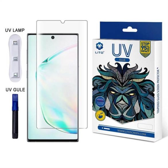 Samsung S8 Plus Lito UV Liquid Glue 3D Üvegfólia  - Átlátszó