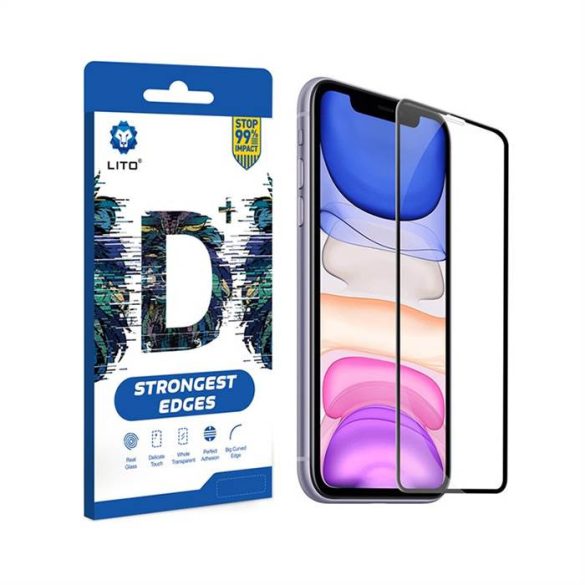 Samsung A30/A30S/A40S/A50/A50S 2019 Lito D+ 2.5D Full Üvegfólia - Fekete