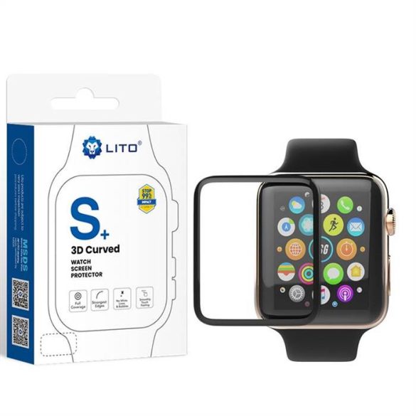 Apple iWatch 1/2/3 38mm Lito S+ 3D Fólia  - Átlátszó