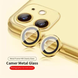   Apple iPhone 11 Pro/11 Pro Max Lito S+ 3D Fém Kamera Védő Üvegfólia - Arany