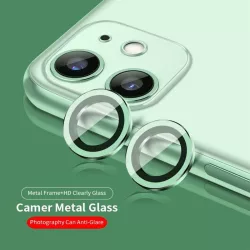   Apple iPhone 11 Pro/11 Pro Max Lito S+ 3D Fém Kamera Védő Üvegfólia - Zöld