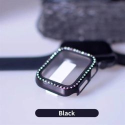 iWatch 4/5/6/SE 40mm Lito S+ Köves Üveg Előlap  - Fekete