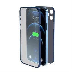   Apple iPhone 12 Pro Lito 360'' Full Protect 2in1 Hátlap + Előlapi Üvegfólia - Kék