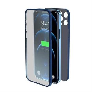 Apple iPhone 12 Pro Lito 360'' Full Protect 2in1 Hátlap + Előlapi Üvegfólia - Kék