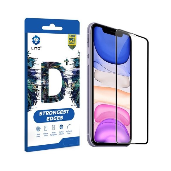 Xiaomi Mi 11 Lite 5G Lito D+ 2.5D Full Üvegfólia - Fekete