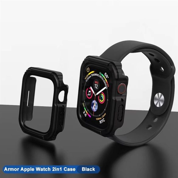 Apple iWatch 1/2/3 42mm Lito S+ Armor Üveg Előlap - Fekete