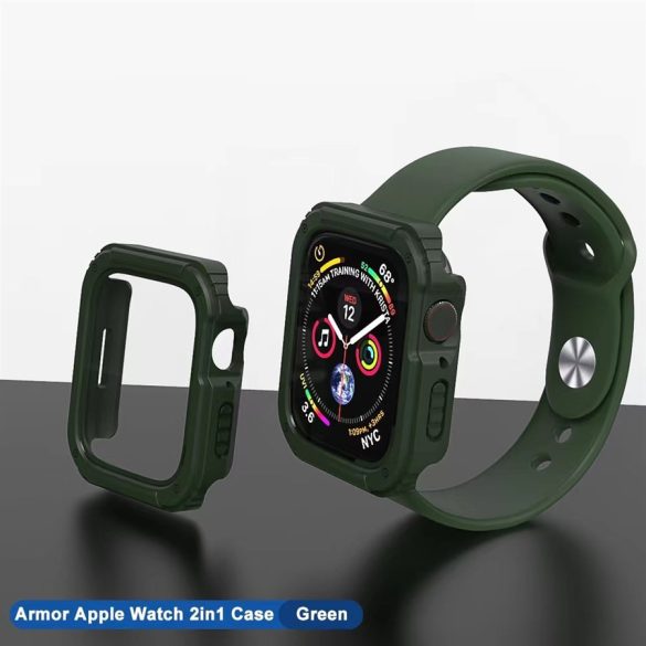 Apple iWatch 1/2/3 42mm Lito S+ Armor Üveg Előlap - Sötétzöld