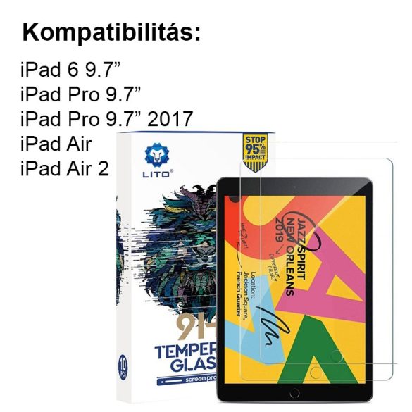 Apple iPad 9.7'' 2018 Lito 0.33mm 9H Üvegfólia